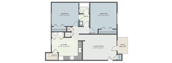 2 bedroom apartment floor plan