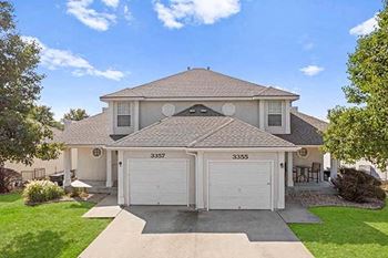 a townhome with an attached garage