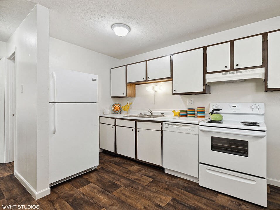 apartment kitchen with a dishwasher