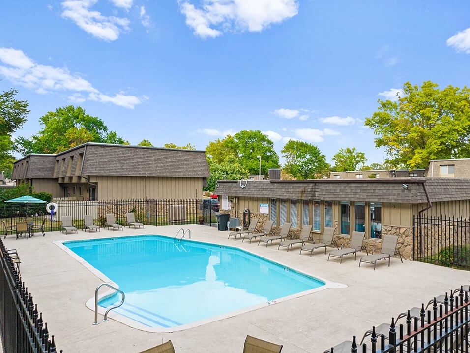 the swimming pool at our apartments