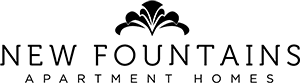 A logo for New Fountains Apartment Homes.