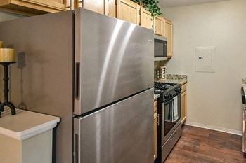 apartment kitchen with appliances 