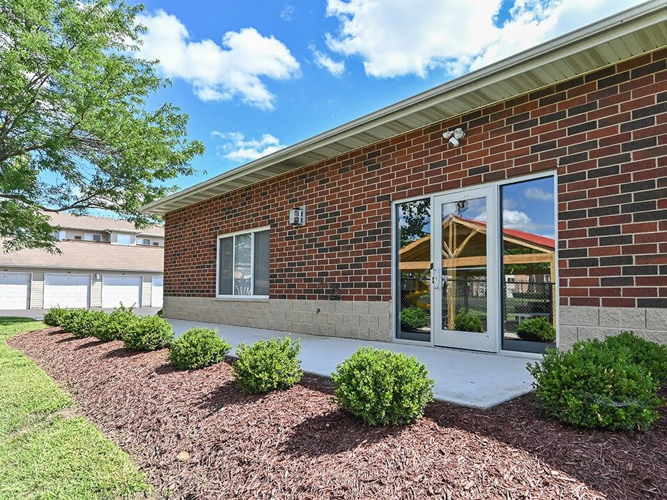 landscaping at apartment complex