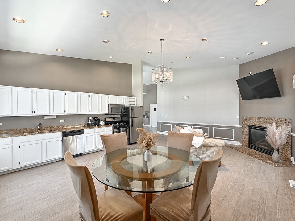 Clubhouse at apartment complex