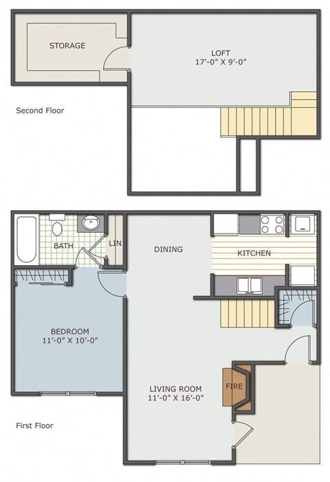 1 bedroom apartment floor plan