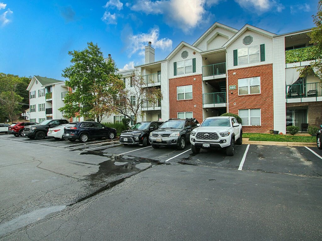 apartment building with off street parking