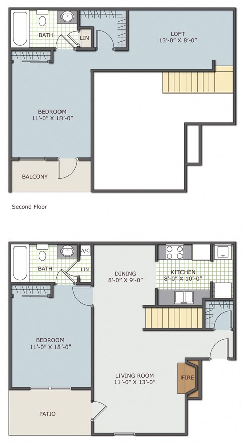 2 bedroom apartment floor plan