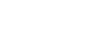 a white logo on a black background