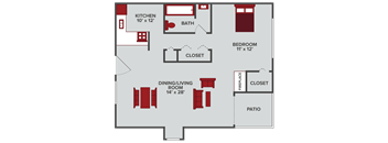 1 Bed 1 Bath Studio Style