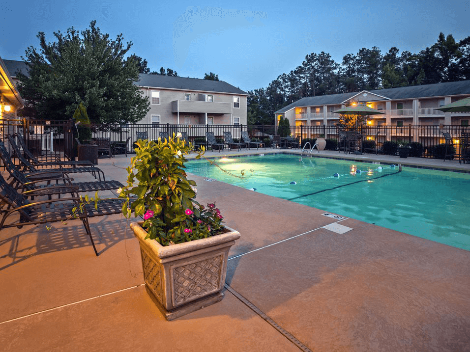 pool at apartment community