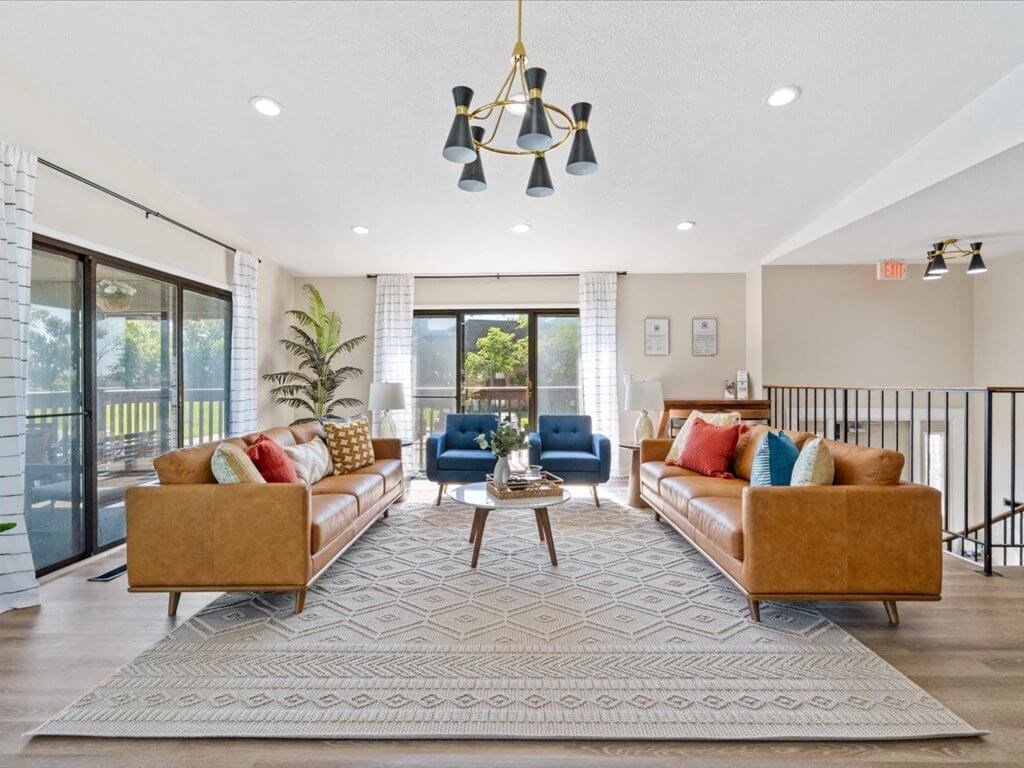 clubhouse with couches