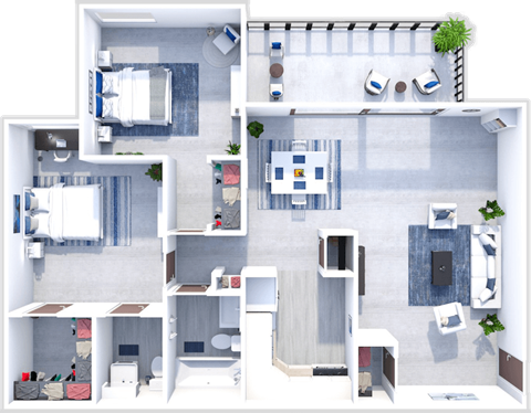 Our 2 Bedroom 1.5 Bath apartment at Paddock Village Apartments