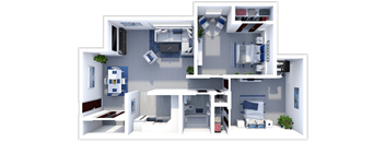 Our 2 Bedroom 1 Bath apartment at Paddock Village Apartments