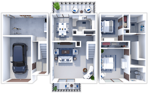 Our 2 Bedroom 2 Bath Town House at Paddock Village Apartments