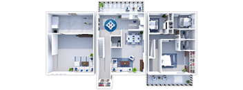 Our 3 Bedroom 2.5 Bath Town House at Paddock Village Apartments