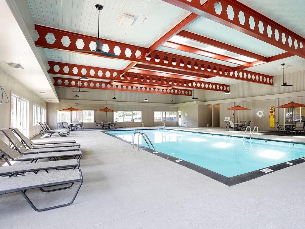the indoor pool is available for residents to use