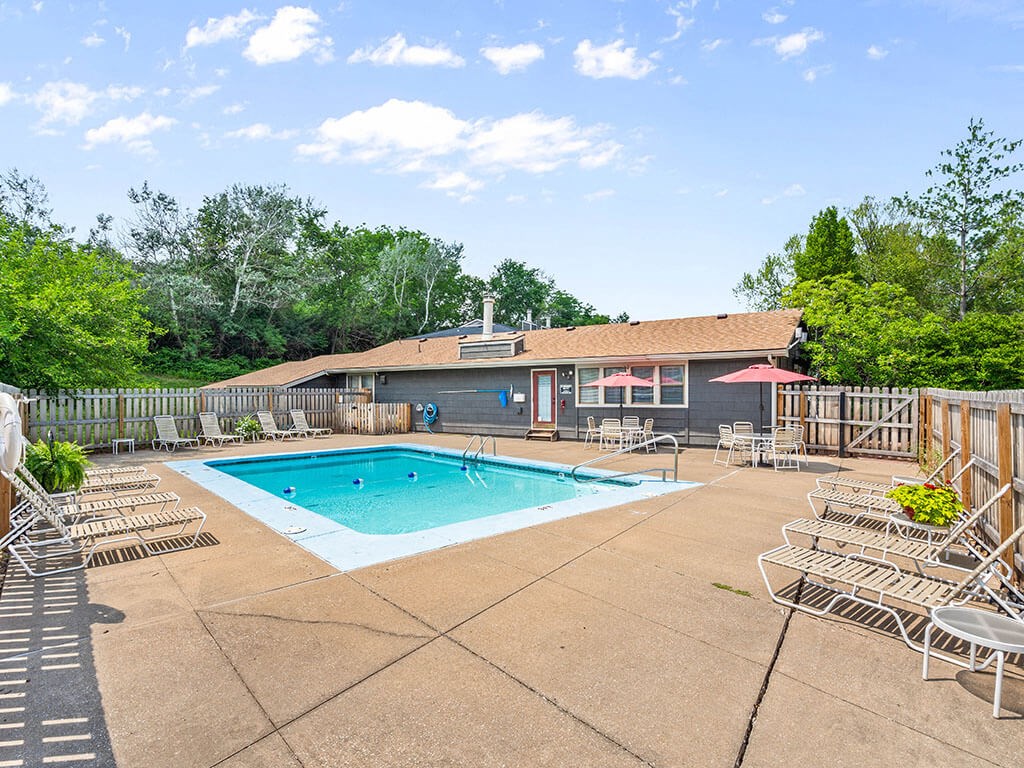 apartment building with a pool