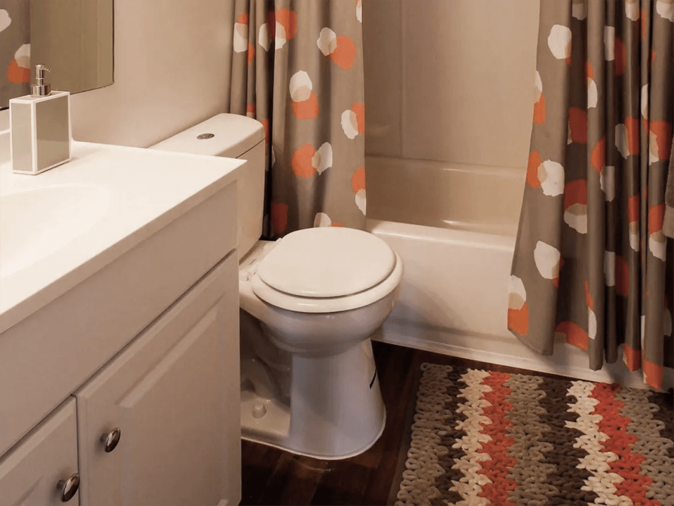 bathroom in River Chase apartment