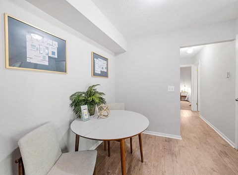 Dining area in Rising Estates Apartments