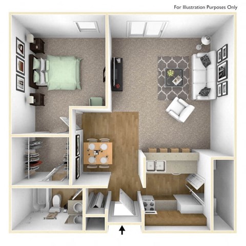 Rivers edge one bedroom apt for rent