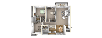 three bedroom apartment floor plan