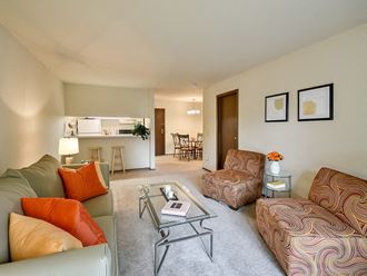 living room with connected Breakfast bar