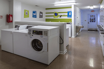 on-site laundry room at residences at forestdale