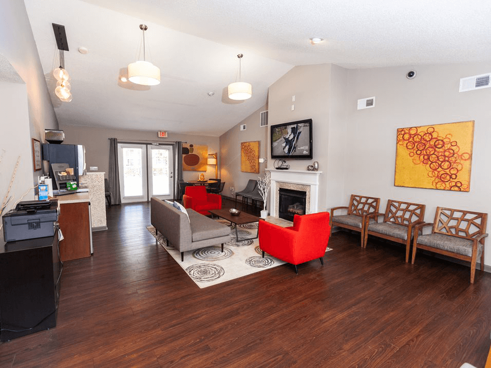 apartment leasing office interior