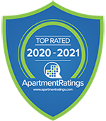 a logo for the top rated 2020 apartment ratings