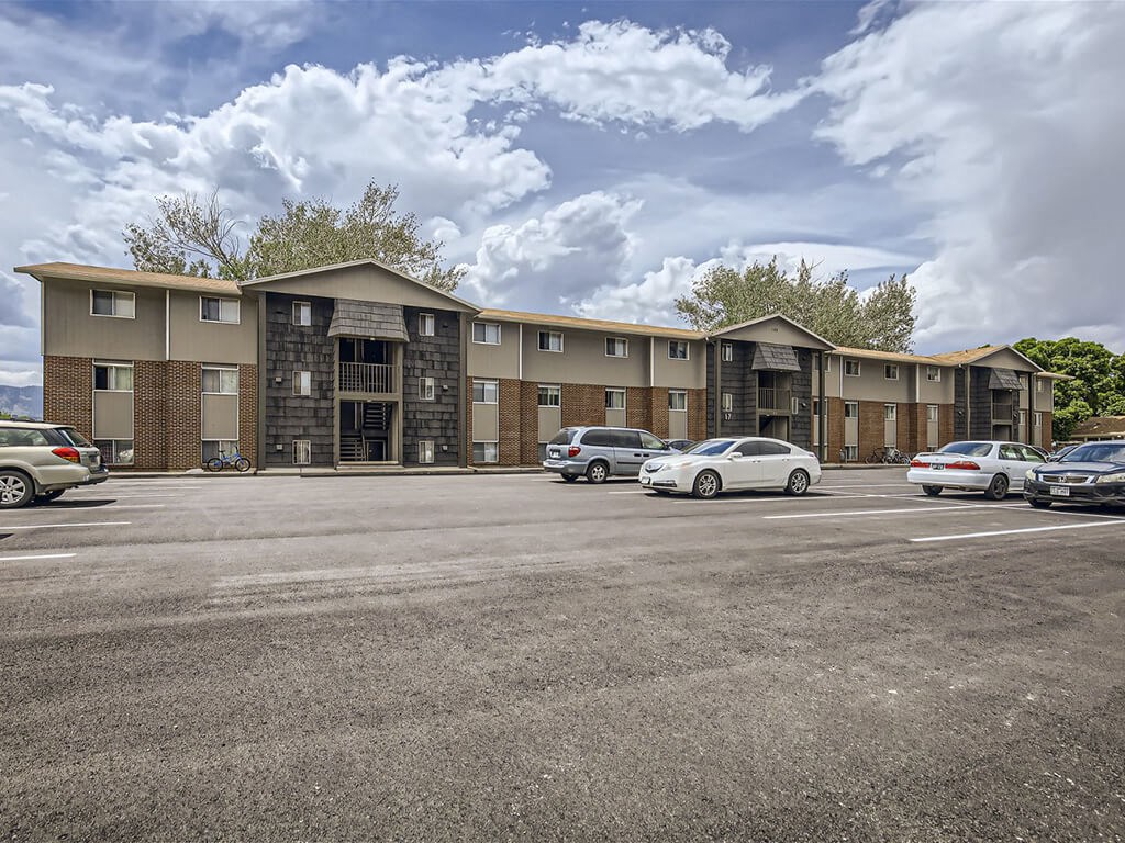 apartment building with off street parking