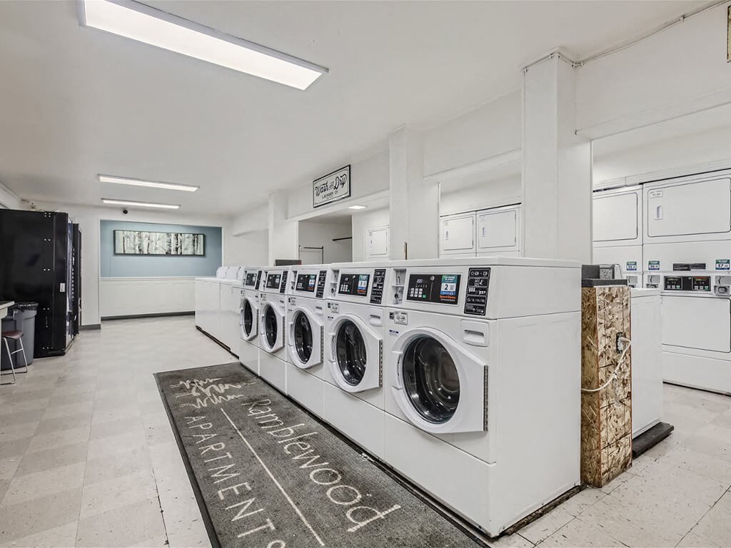 On-site laundry facility at apartment complex