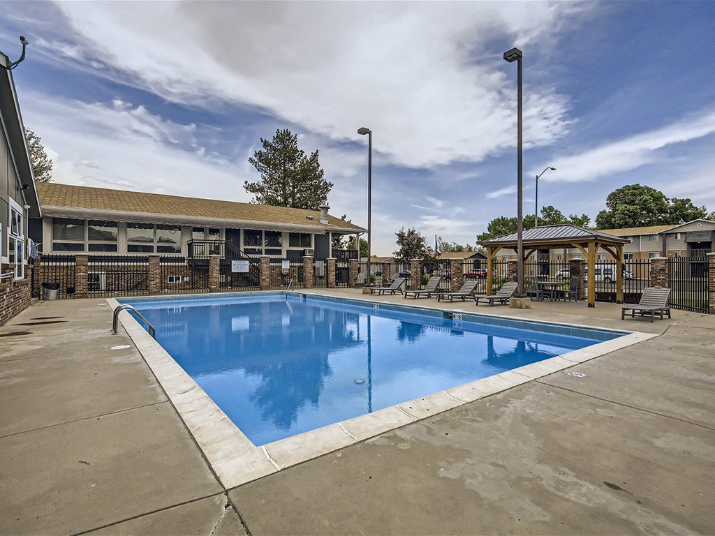 outdoor swimming pool at apartments