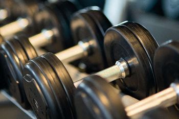 fitness center with free weights