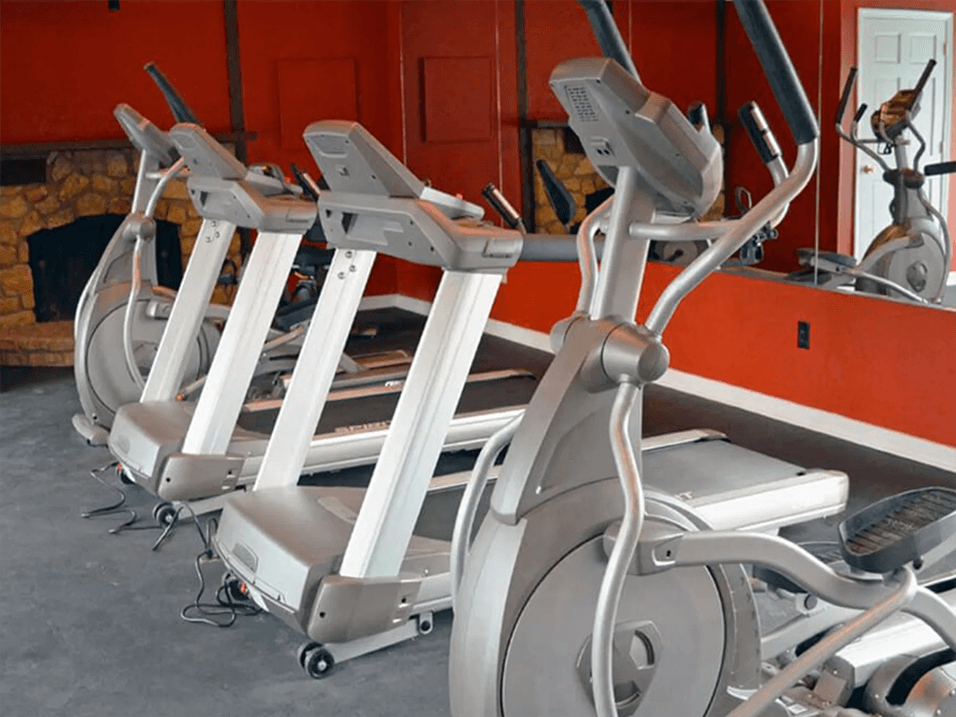 Apartment gym with Free Weights