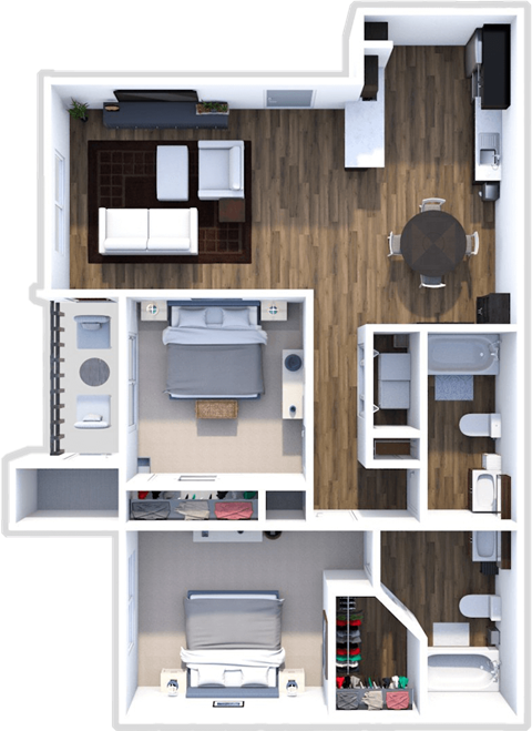 the san marcos floor plan at summer brook apartments in longview texas