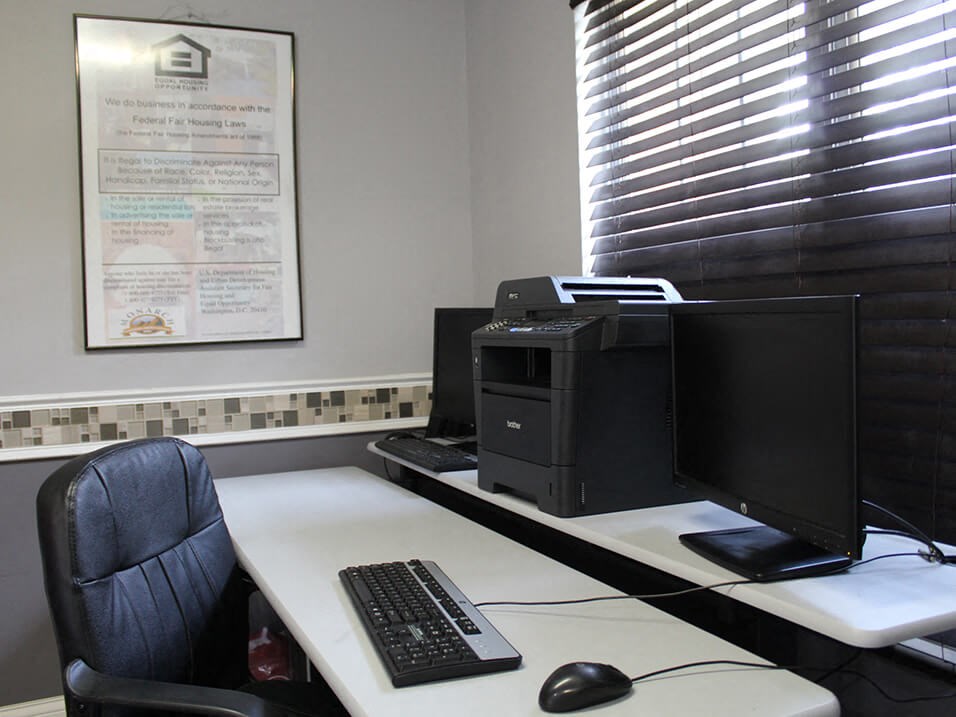 Business Center at apartment community