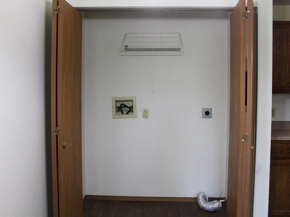 apartment with Washer and Dryer Connections