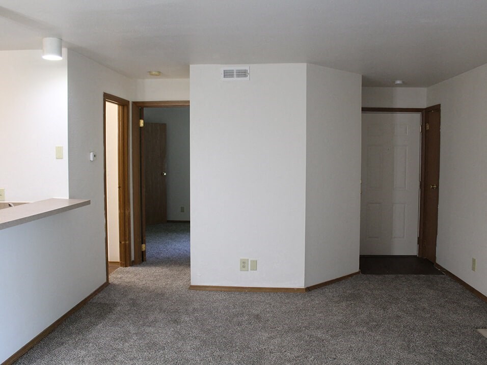 a view of the living room from the kitchen