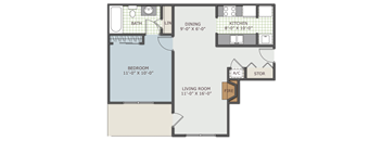 1 bedroom apartment floor plan