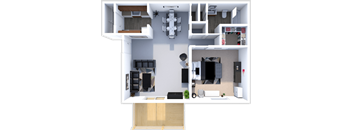 Our 1 bedroom 1 bath apartment at Suson Pines