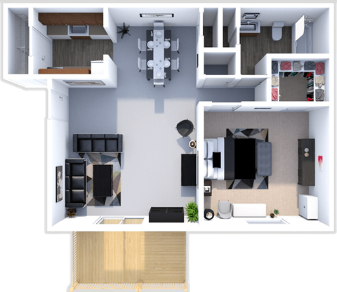 Our 1 bedroom 1 bath apartment at Suson Pines