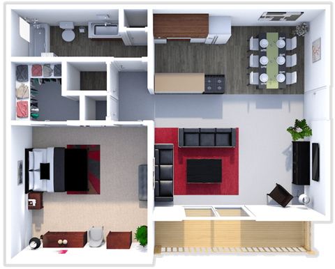 Our 1 bedroom 1 bath apartment at Suson Pines
