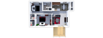 Our 2 bedroom 1 bath apartment at Suson Pines