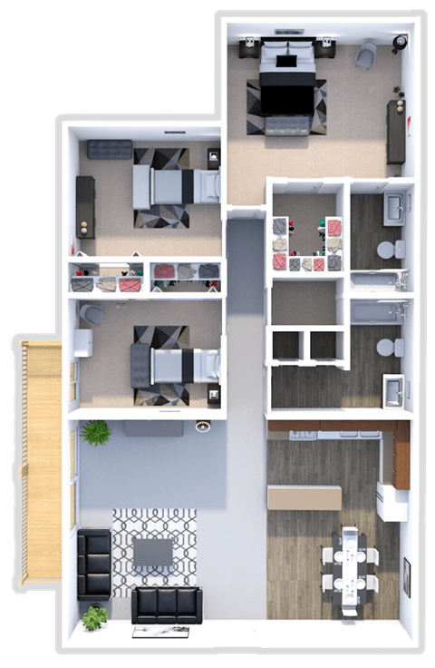 Our 2 bedroom 2 bath apartment at Suson Pines