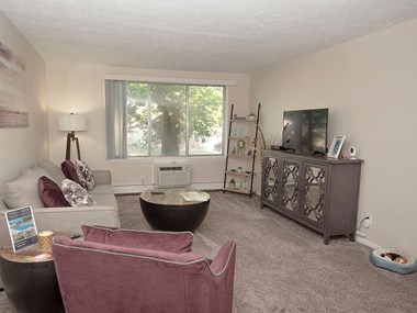 Living room at Shores of Roosevelt Apartments