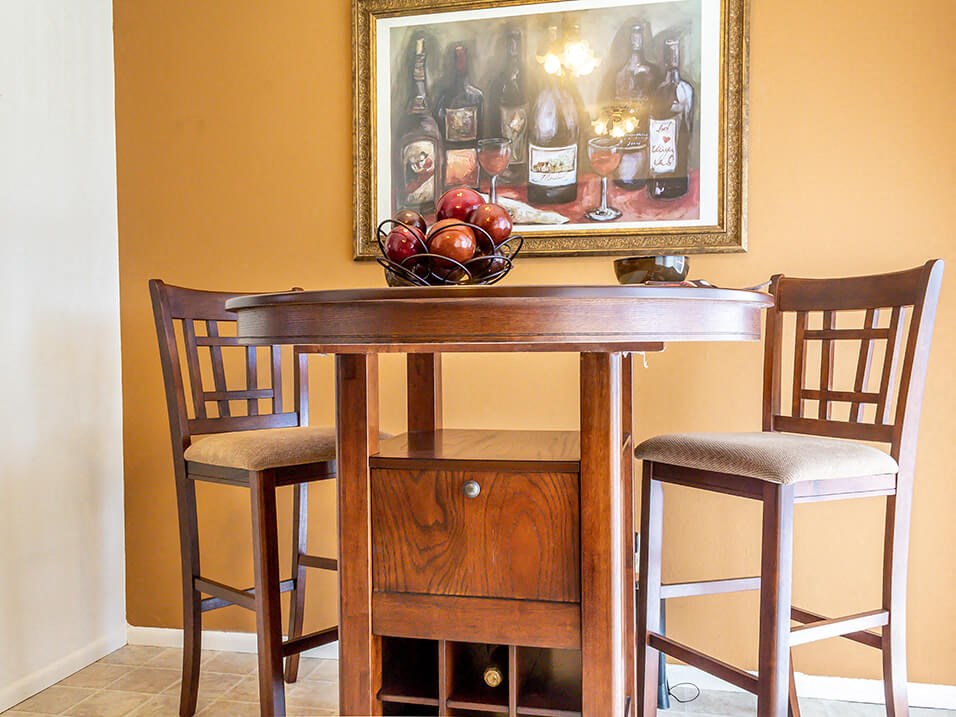 apartment with dining room
