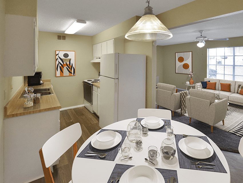 kitchen and dining room in apartment - Photo Gallery