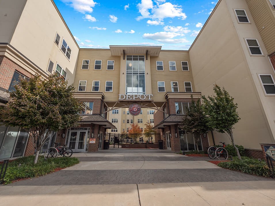 apartment community with bike storage
