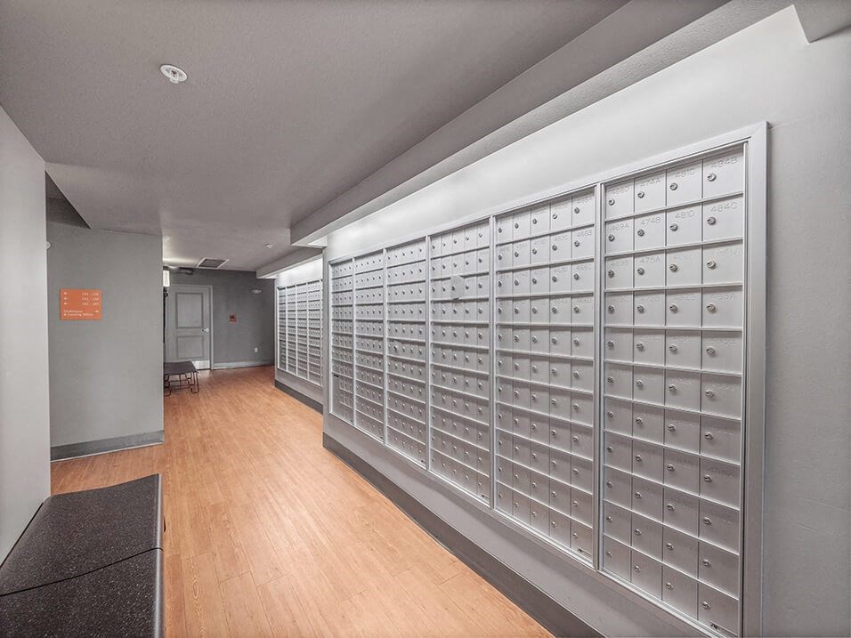 Mailboxes in the Depot Apartments