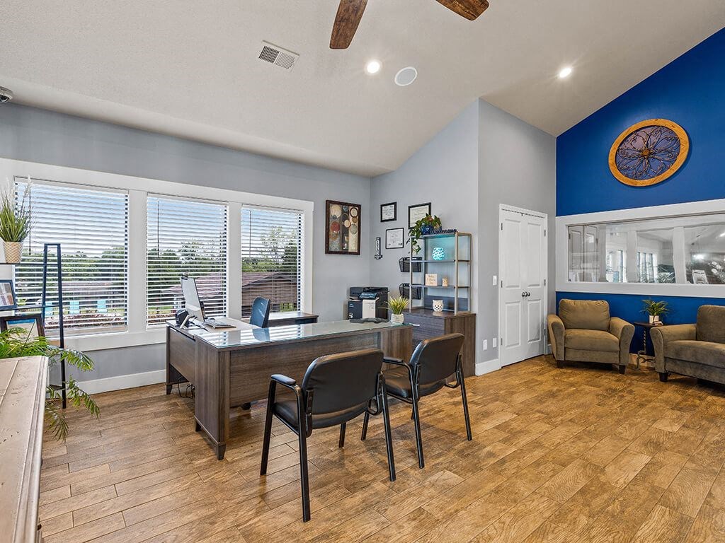 leasing office at The Hills Apartments